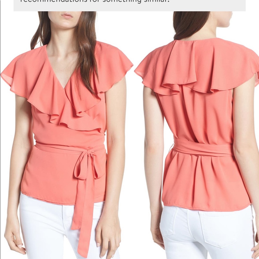 Chelsea28 wrap too xs in coral spice